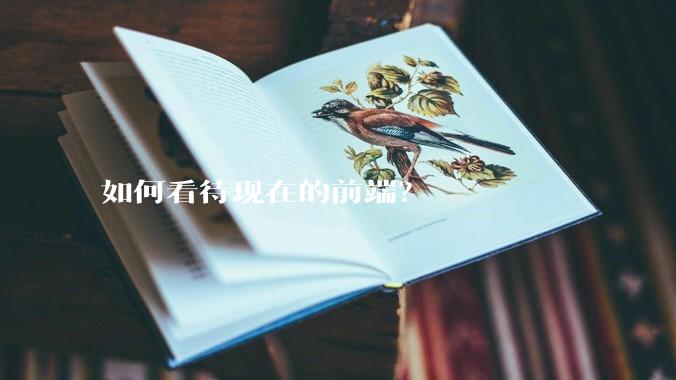 如何看待现在的前端？